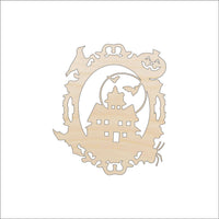 Haunted House - Wood Craft Shape – Laser Cut Baltic Birch Unfinished DIY Art Supplies FAL80 - The Wood Shape Store