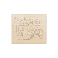 Hiking SignWood Craft Shape - Laser Cut Baltic Birch Unfinished DIY Wood Art Supplies TRP44 - The Wood Shape Store