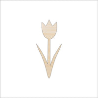 Tulip Flower Wood Craft Shape - Laser Cut Baltic Birch Unfinished DIY Wood Art Supplies FLR63 - The Wood Shape Store