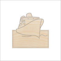 Boat Wood Craft Shape - Laser Cut Baltic Birch Unfinished DIY Wood Art Supplies BOT7 - The Wood Shape Store