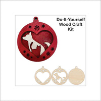 Cat & Dog 3D Laser Cut Ornament – Baltic Birch Wood Craft Supplies | DIY Wood Ornament Kit AN16 - The Wood Shape Store