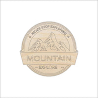 Mountain Explorer - Wood Craft Shape – Laser Cut Baltic Birch Unfinished DIY Art Supplies TRP58 - The Wood Shape Store