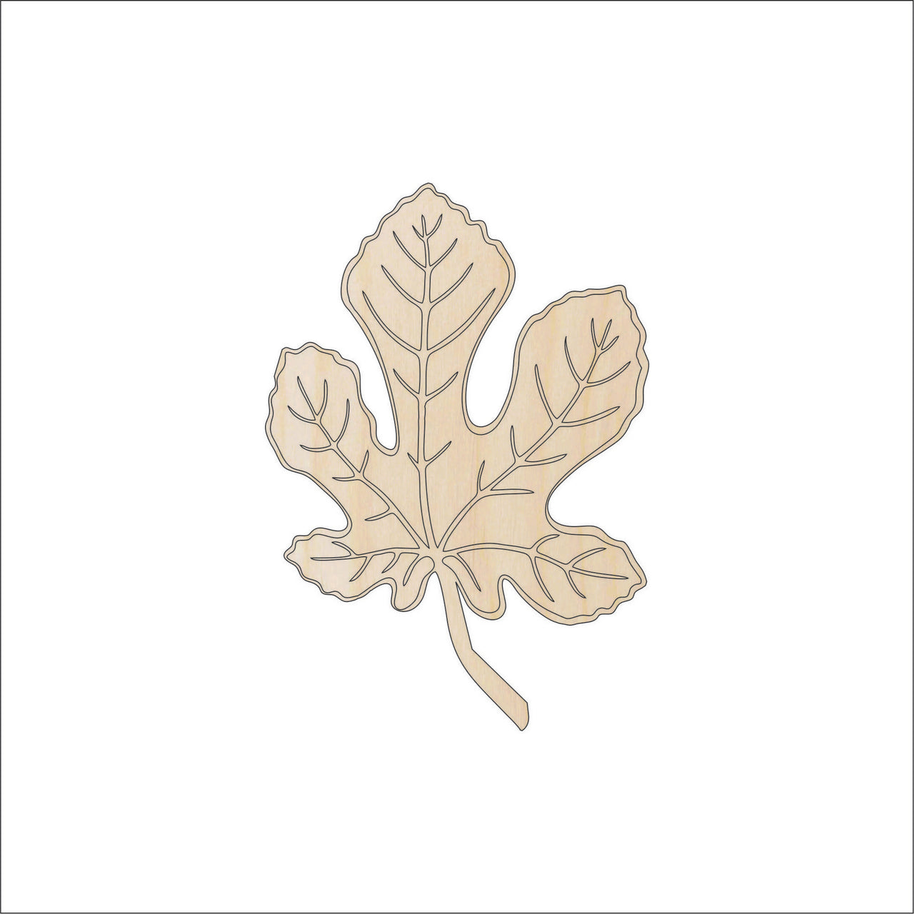 Leaf Wood Craft Shape - Laser Cut Baltic Birch Unfinished DIY Wood Art Supplies LEF39 - The Wood Shape Store