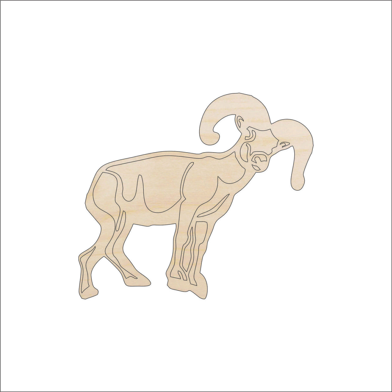 Sheep Wood Craft Shape - Laser Cut Baltic Birch Unfinished DIY Wood Art Supplies SHP16 - The Wood Shape Store