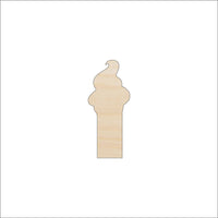 Ice Cream Wood Craft Shape - Laser Cut Baltic Birch Unfinished DIY Wood Art Supplies FOD180 - The Wood Shape Store