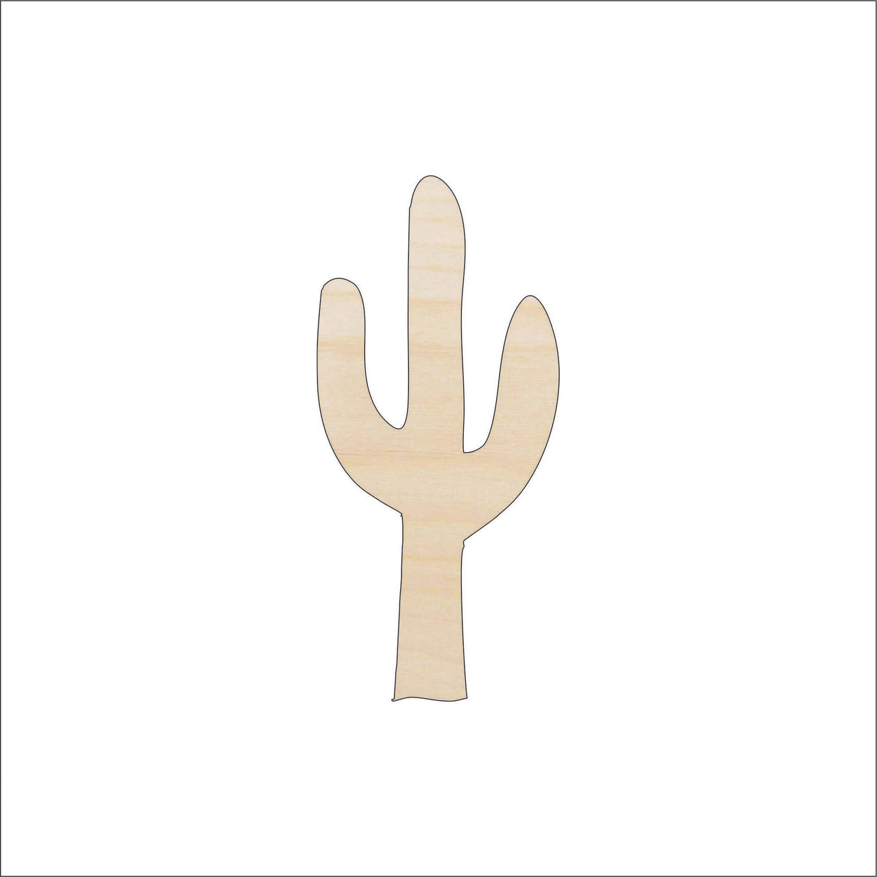 Cactus Wood Craft Shape - Laser Cut Baltic Birch Unfinished DIY Wood Art Supplies TRE1 - The Wood Shape Store