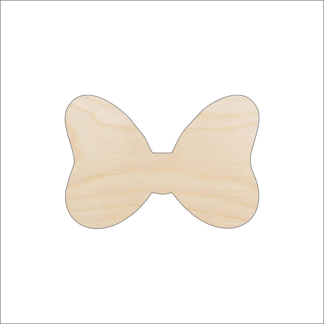 Bow Wood Craft Shape Laser Cut Baltic Birch Unfinished DIY Wood Art Supplies DSY118 - The Wood Shape Store