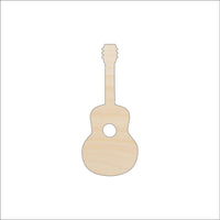 Guitar Wood Craft Shape - Laser Cut Baltic Birch Unfinished DIY Wood Art Supplies MSC30 - The Wood Shape Store