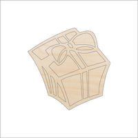 Present Wood Craft Shape - Laser Cut Baltic Birch Unfinished DIY Wood Art Supplies XTR47 - The Wood Shape Store
