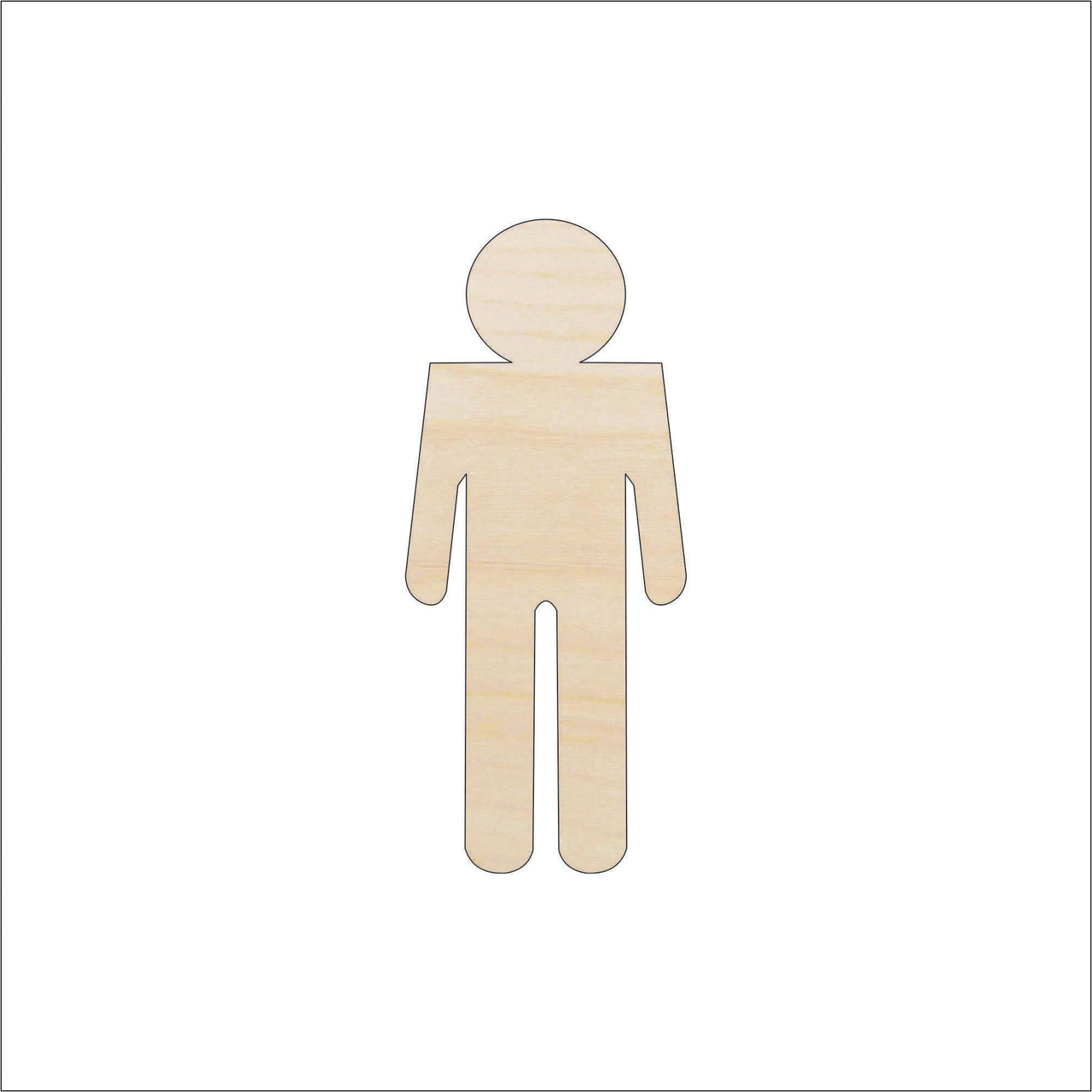 Sign Men Wood Craft Shape - Laser Cut Baltic Birch Unfinished DIY Wood Art Supplies PPL178 - The Wood Shape Store