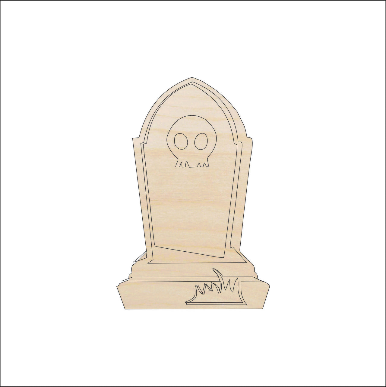 Tombstone Wood Craft Shape - Laser Cut Baltic Birch Unfinished DIY Wood Art Supplies FAL38 - The Wood Shape Store