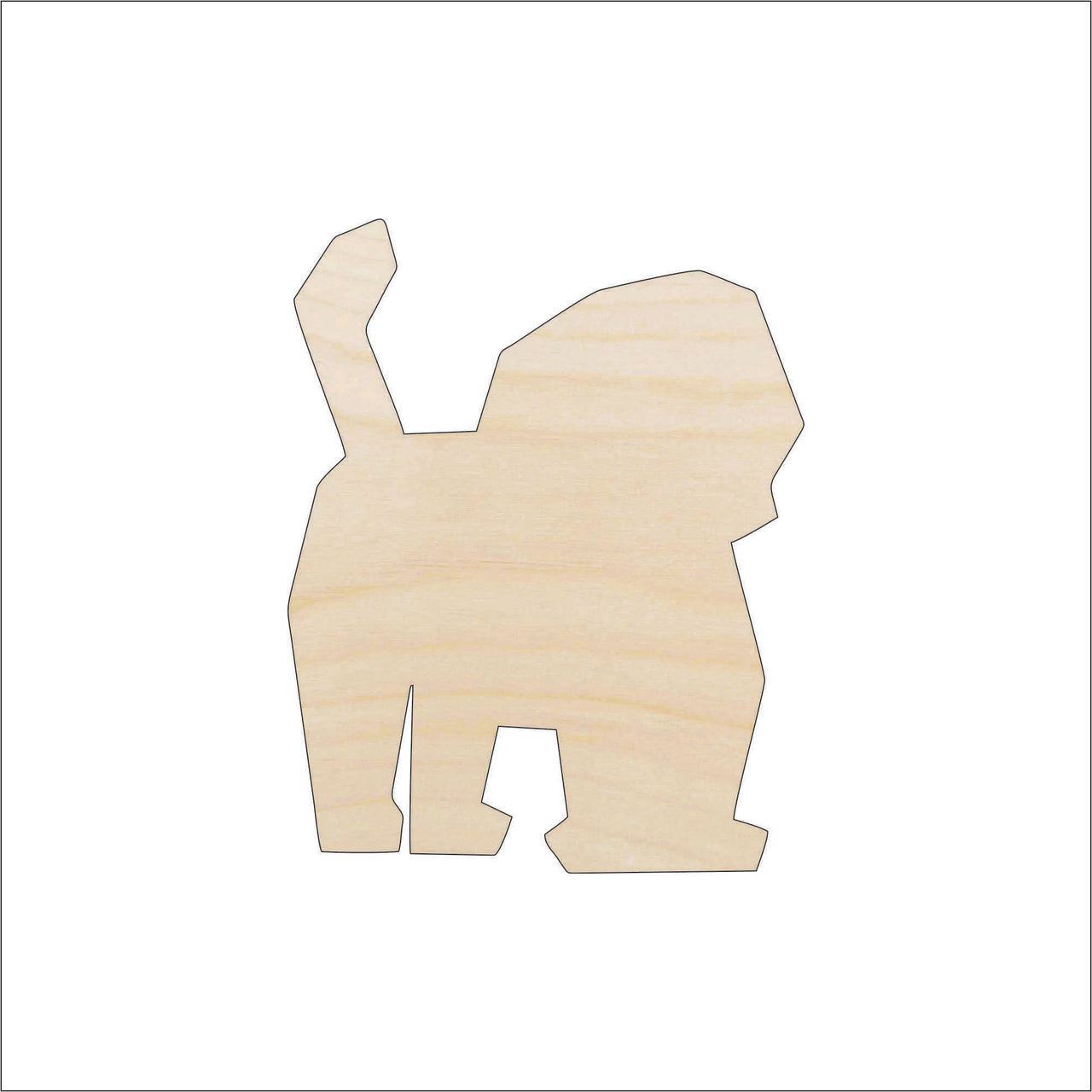 Dog Wood Craft Shape - Laser Cut Baltic Birch Unfinished DIY Wood Art Supplies DOG127 - The Wood Shape Store