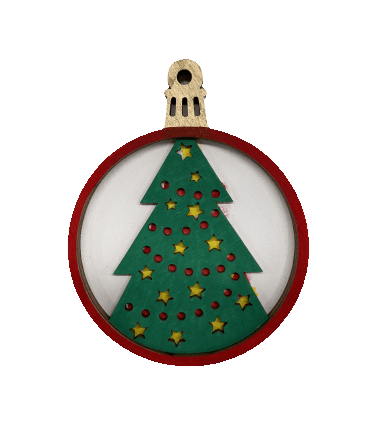 Tree Laser Cut Ornament – Baltic Birch Wood Craft Supplies | DIY Wood Ornament Kit XM17 - The Wood Shape Store
