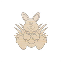 Bunny Wood Craft Shape - Laser Cut Baltic Birch Unfinished DIY Wood Art Supplies ESR6 - The Wood Shape Store