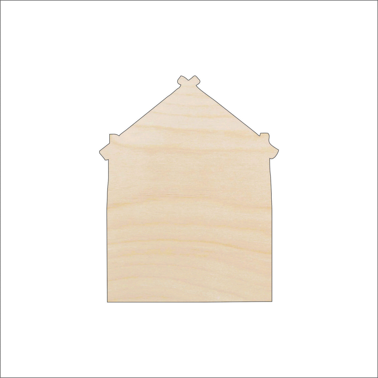 House Wood Craft Shape - Laser Cut Baltic Birch Unfinished DIY Wood Art Supplies BLD117 - The Wood Shape Store