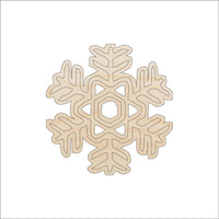 Snowflake Wood Craft Shape - Laser Cut Baltic Birch Unfinished DIY Wood Art Supplies SNW50 - The Wood Shape Store