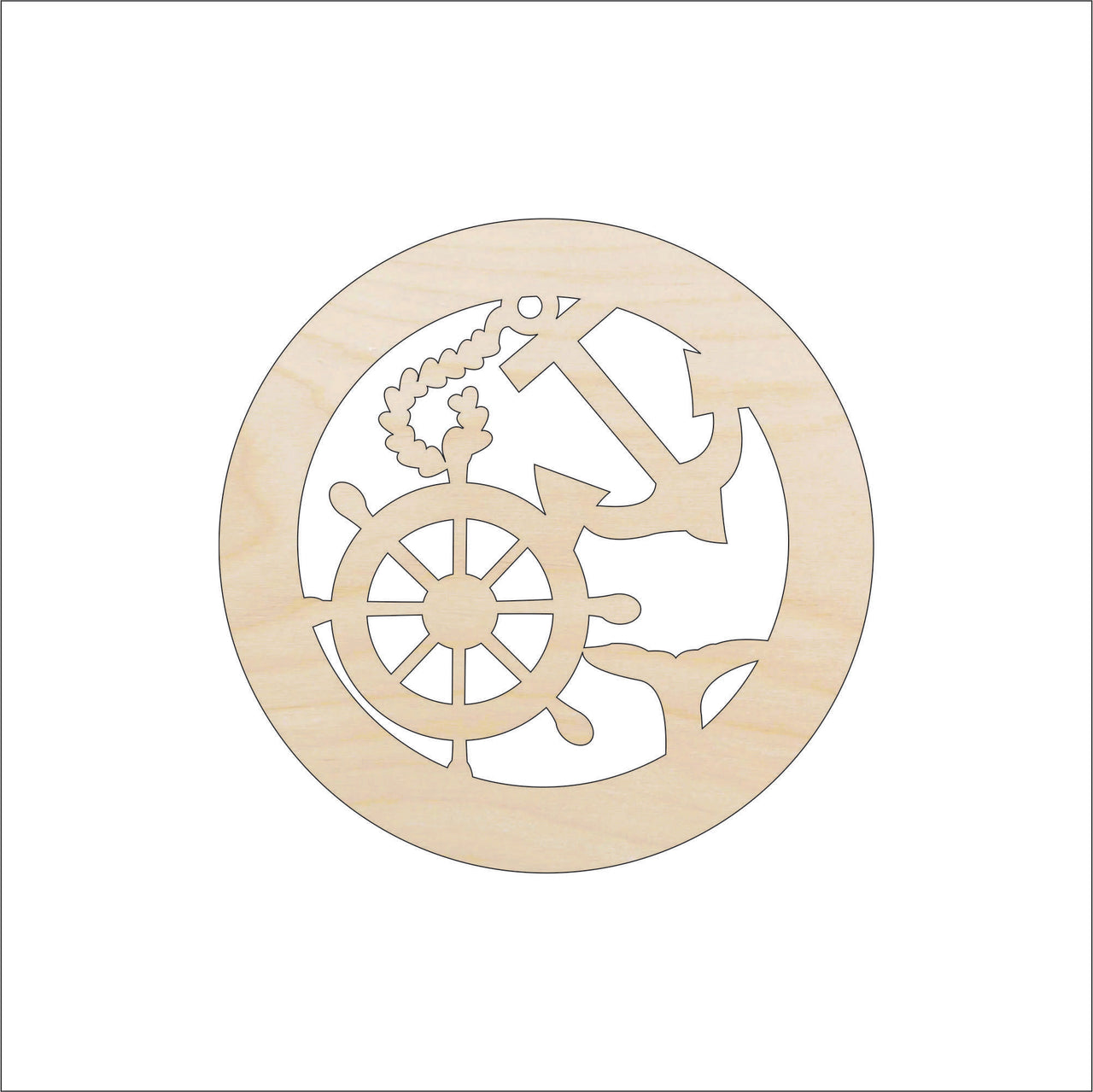 Boat Design Wood Craft Shape – Laser Cut Baltic Birch Unfinished DIY Wood Art Supplies BOT38 - The Wood Shape Store