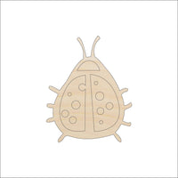 Ladybug Wood Craft Shape - Laser Cut Baltic Birch Unfinished DIY Wood Art Supplies BUG39 - The Wood Shape Store