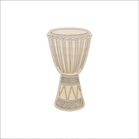 Drum Wood Craft Shape - Laser Cut Baltic Birch Unfinished DIY Wood Art Supplies MSC16 - The Wood Shape Store