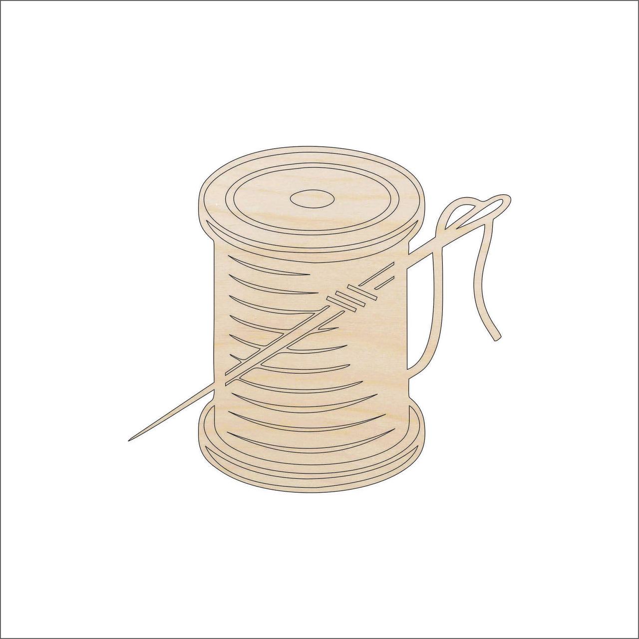 Sewing Wood Craft Shape Laser Cut Out & Unfinished DIY Craft Supply DCR59 - The Wood Shape Store