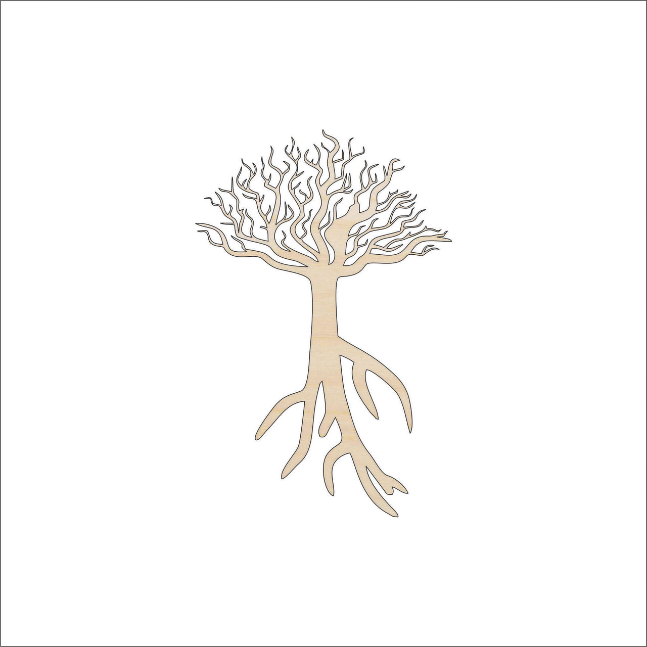 Tree Wood Craft Shape - Laser Cut Baltic Birch Unfinished DIY Wood Art Supplies TRE81 - The Wood Shape Store