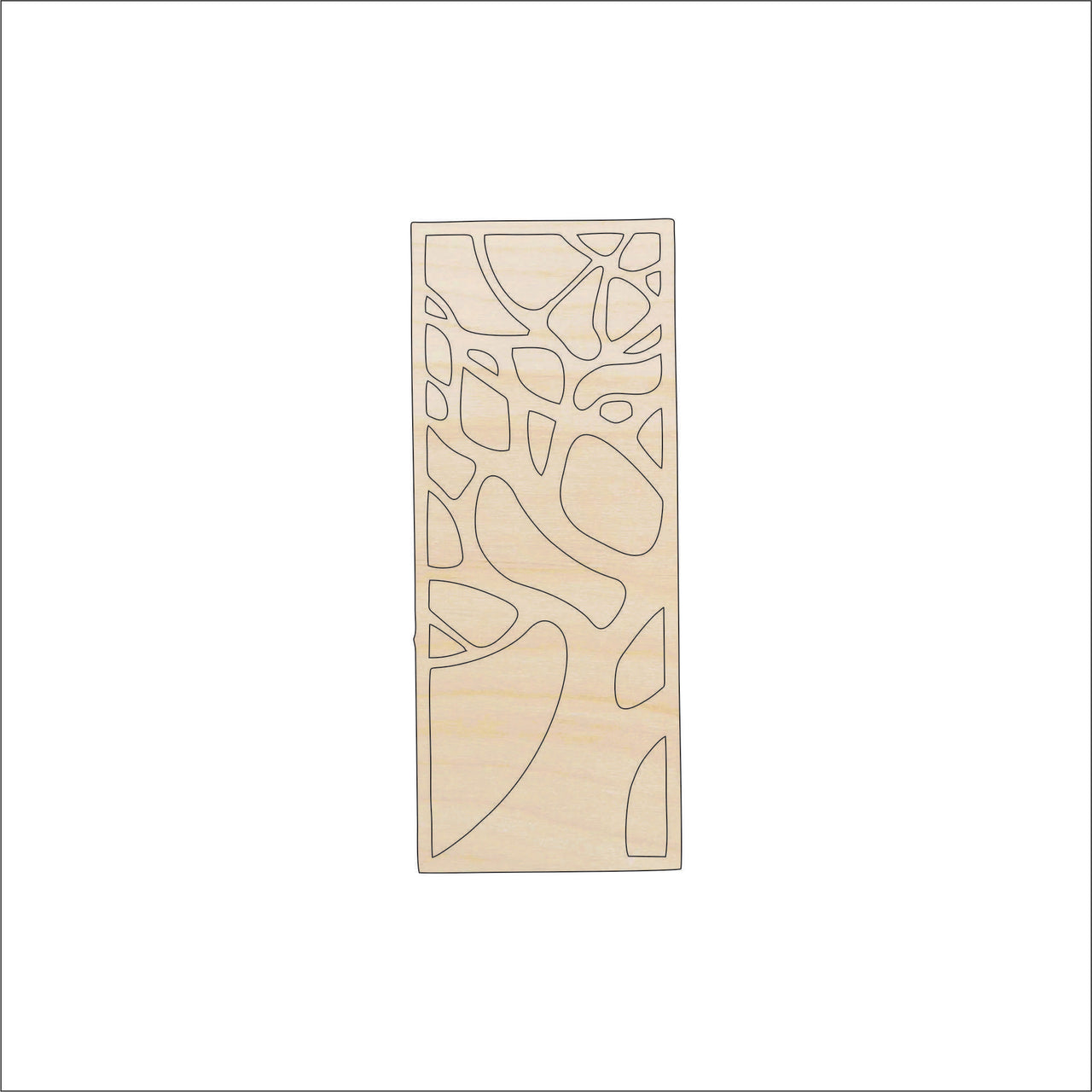 Tree Design Wood Craft Shape - Laser Cut Baltic Birch Unfinished DIY Wood Art Supplies TRE105 - The Wood Shape Store