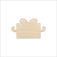Present Wood Craft Shape - Laser Cut Baltic Birch Unfinished DIY Wood Art Supplies XTR107 - The Wood Shape Store