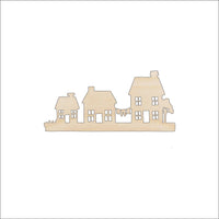 Houses Wood Craft Shape - Laser Cut Baltic Birch Unfinished DIY Wood Art Supplies BLD104 - The Wood Shape Store