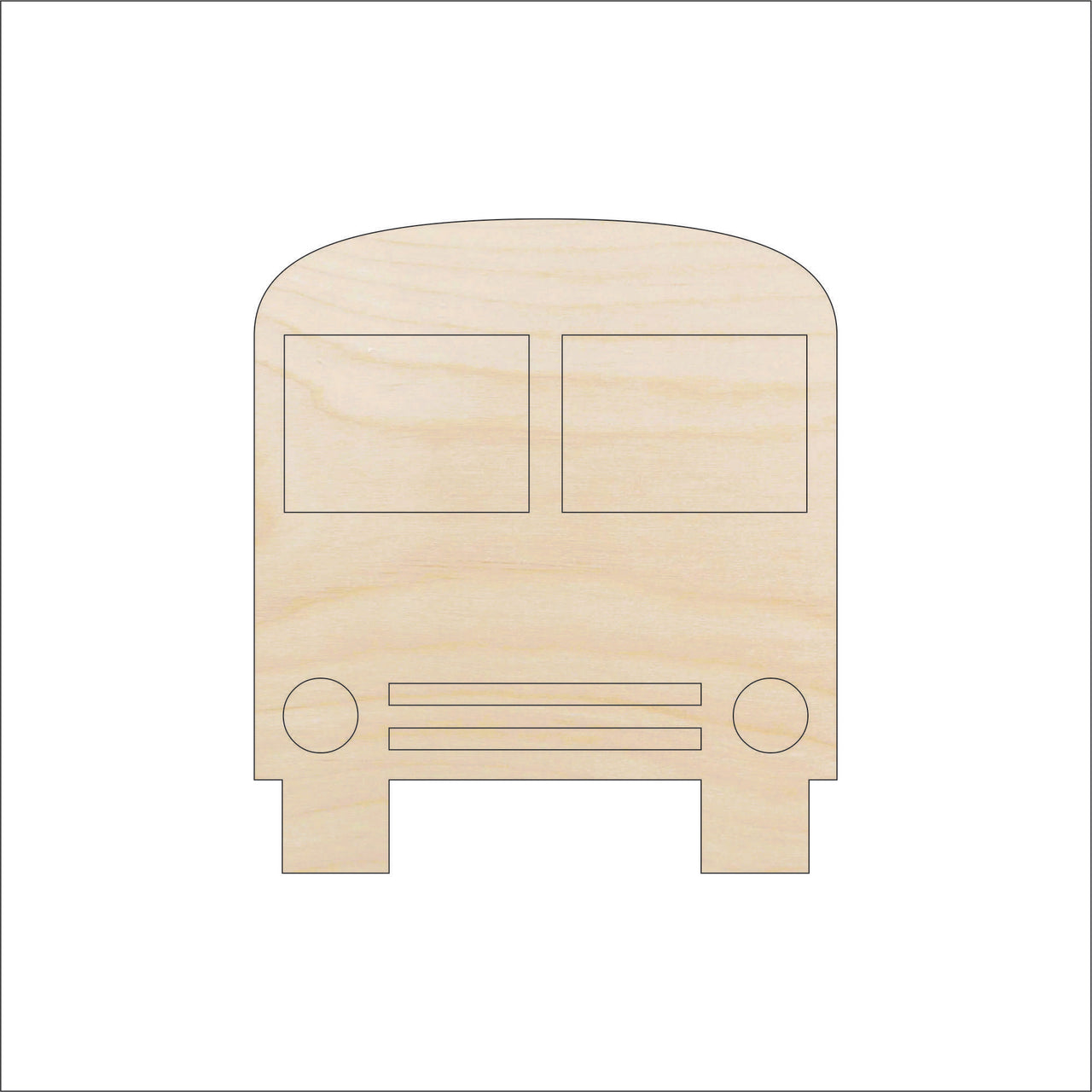 Schoolbus Wood Craft Shape - Laser Cut Baltic Birch Unfinished DIY Wood Art Supplies CAR9 - The Wood Shape Store
