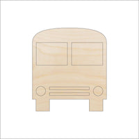 Schoolbus Wood Craft Shape - Laser Cut Baltic Birch Unfinished DIY Wood Art Supplies CAR9 - The Wood Shape Store