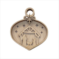 Nativity 3D Laser Cut Ornament – Baltic Birch Wood Craft Supplies | DIY Wood Ornament Kit RE10 - The Wood Shape Store