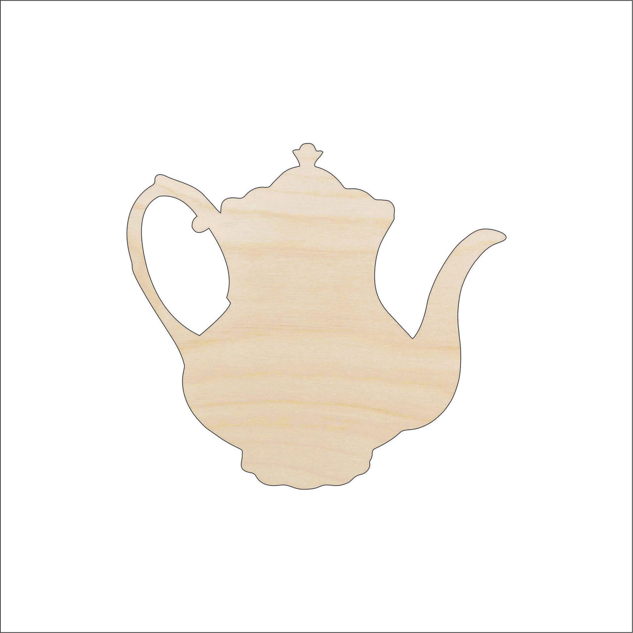 Coffee Pot Wood Craft Shape - Laser Cut Baltic Birch Unfinished DIY Wood Art Supplies FOD190 - The Wood Shape Store