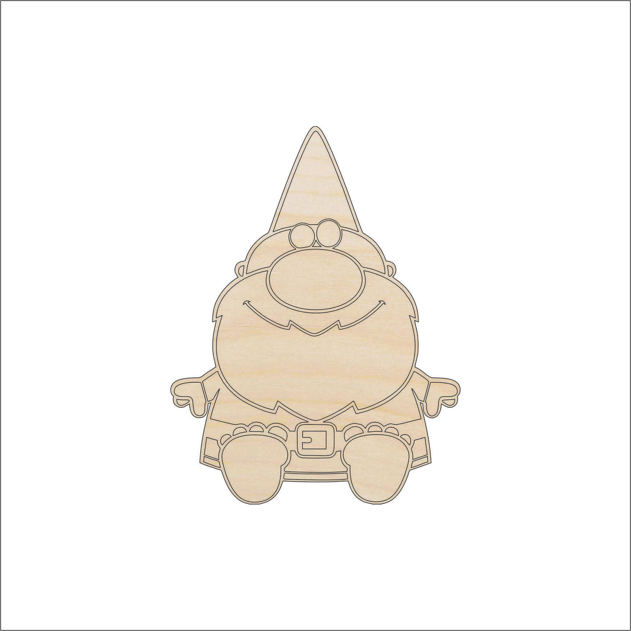 Gnome Wood Craft Shape - Laser Cut Baltic Birch Unfinished DIY Wood Art Supplies MYTH16 - The Wood Shape Store
