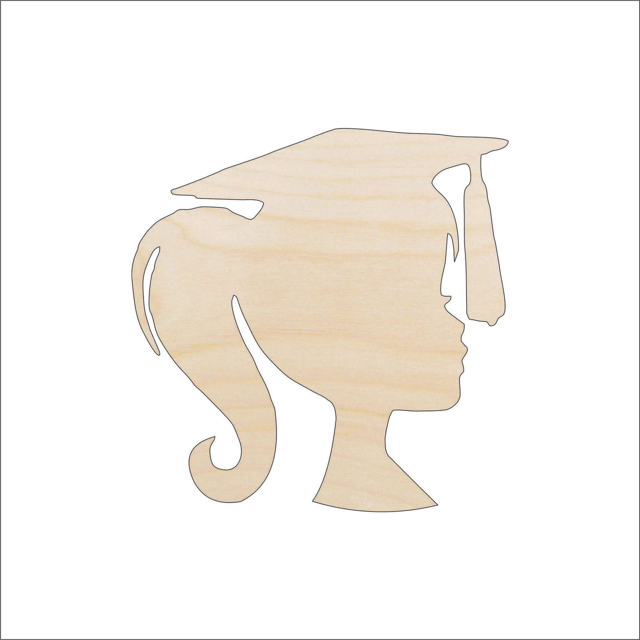Graduation Wood Craft Shape - Laser Cut Baltic Birch Unfinished DIY Wood Art Supplies SCL22 - The Wood Shape Store