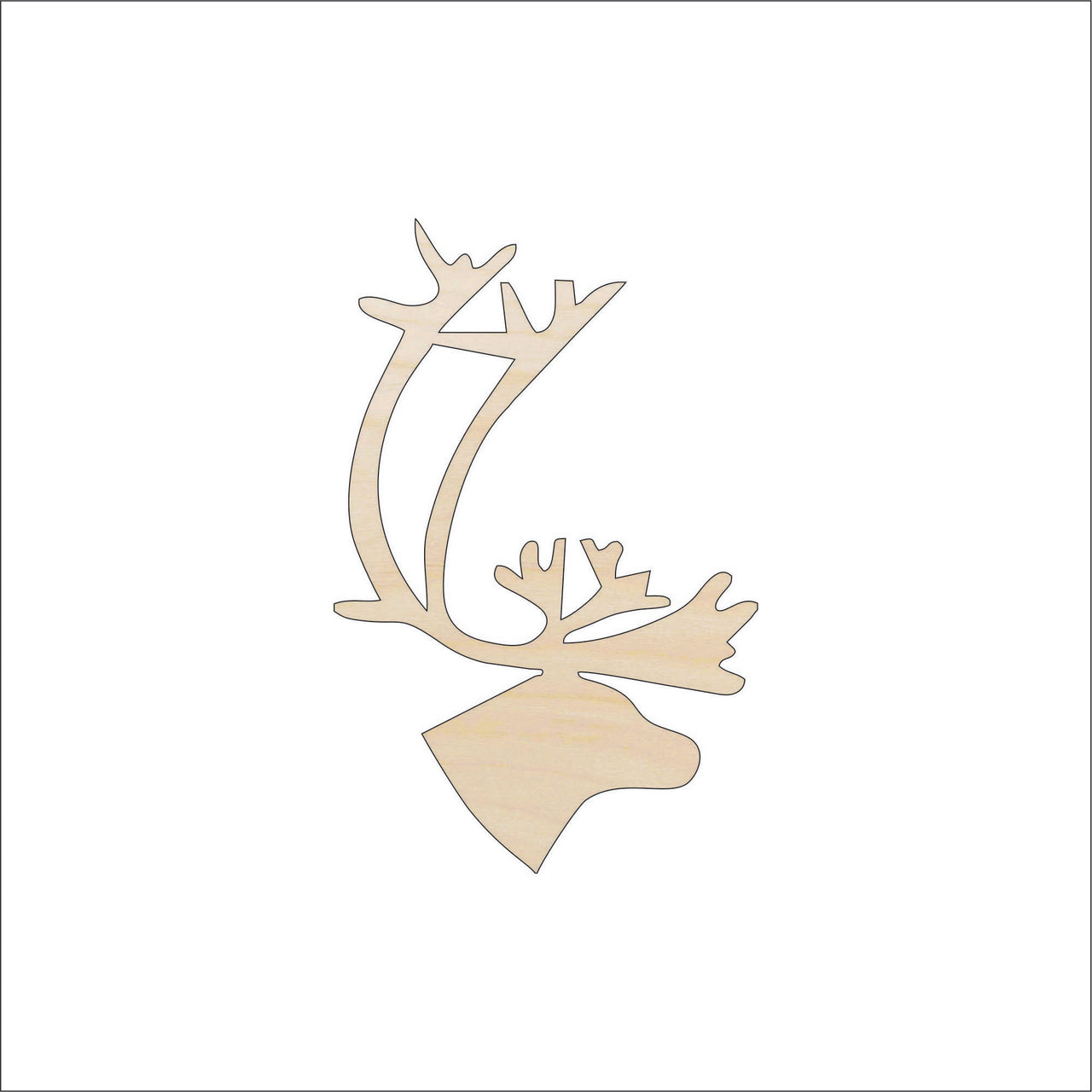 Deer Wood Craft Shape - Laser Cut Baltic Birch Unfinished DIY Wood Art Supplies DER31 - The Wood Shape Store