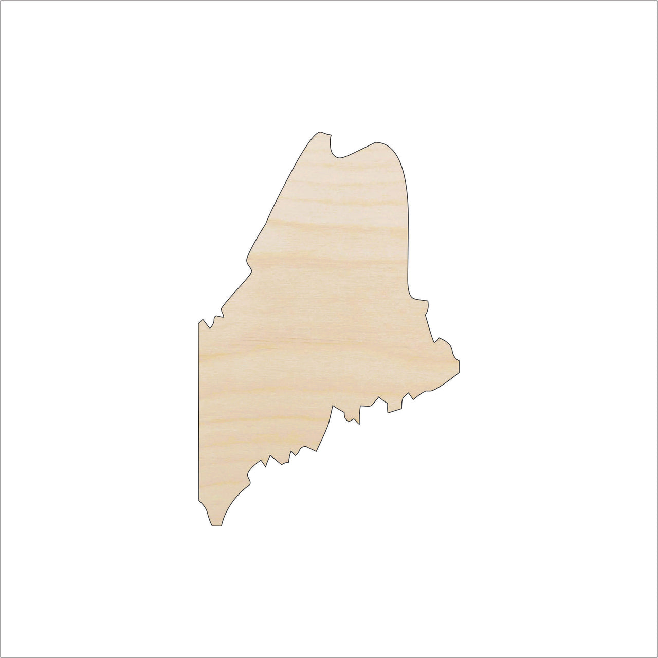 Maine Wood Craft Shape - Laser Cut Baltic Birch Unfinished DIY Wood Art Supplies STAT67 - The Wood Shape Store