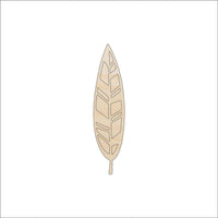 Feather Wood Craft Shape - Laser Cut Baltic Birch Unfinished DIY Wood Art Supplies XTR35 - The Wood Shape Store