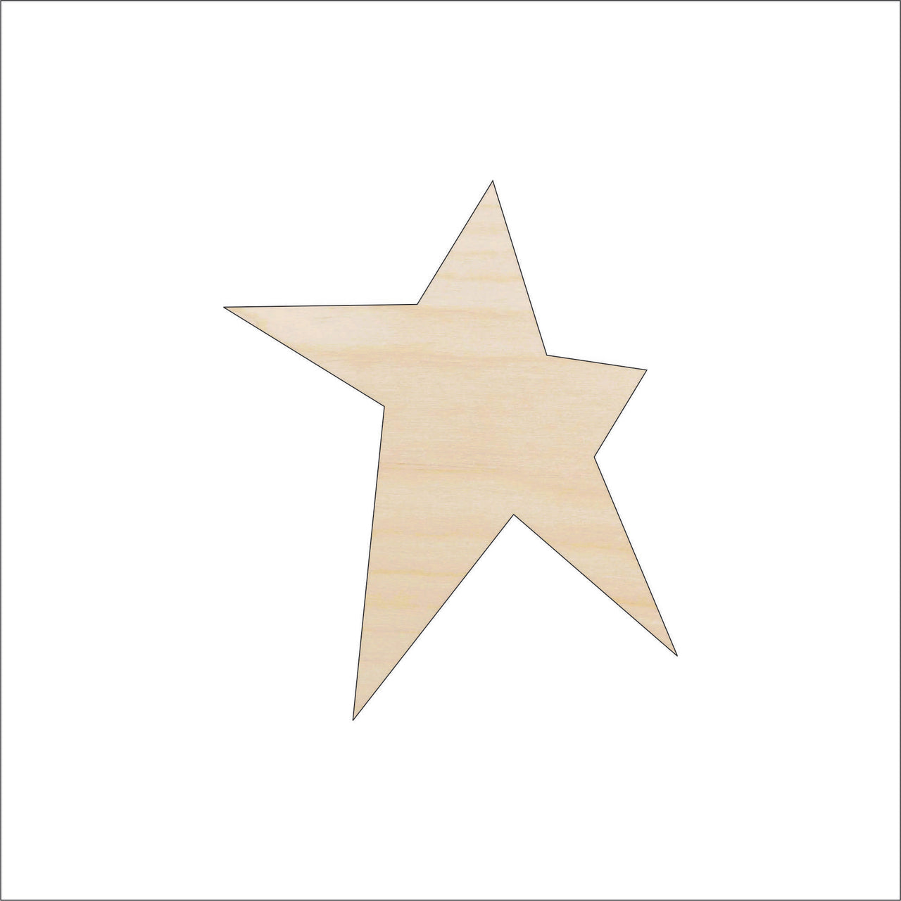 Star Wood Craft Shape - Laser Cut Baltic Birch Unfinished DIY Wood Art Supplies BSC1 - The Wood Shape Store