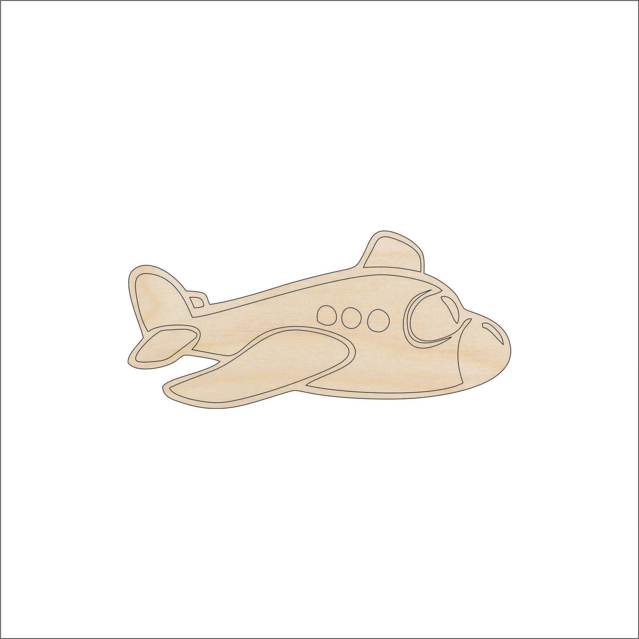 Airplane Wood Craft Shape - Laser Cut Baltic Birch Unfinished DIY Wood Art Supplies PLN11 - The Wood Shape Store