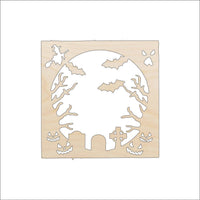 Halloween Wood Craft Shape – Laser Cut Baltic Birch Unfinished DIY Wood Art Supplies FAL33 - The Wood Shape Store