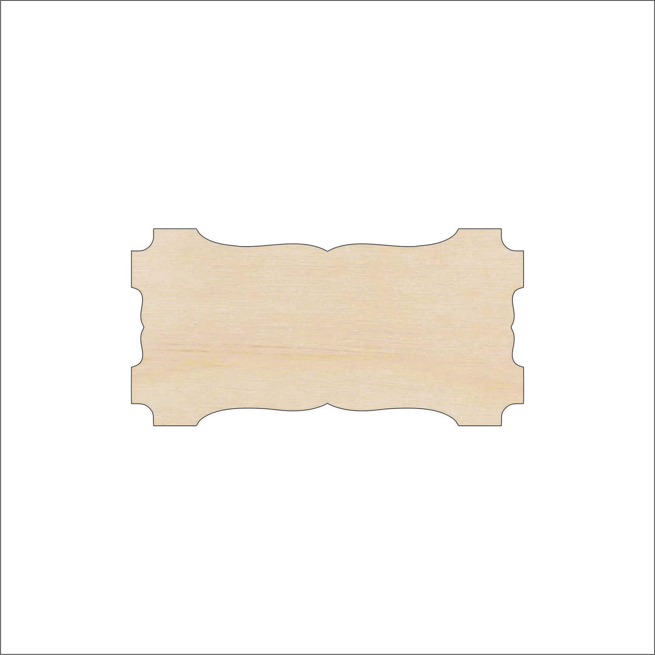 Plaque Wood Craft Shape - Laser Cut Baltic Birch Unfinished DIY Wood Art Supplies BSC55 - The Wood Shape Store