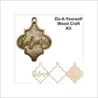Believe 3D Laser Cut Ornament – Baltic Birch Wood Craft Supplies | DIY Wood Ornament Kit RE3 - The Wood Shape Store