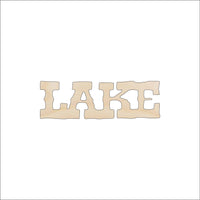 Lake Word Wood Craft Shape - Laser Cut Baltic Birch Unfinished DIY Wood Art Supplies TRP19 - The Wood Shape Store