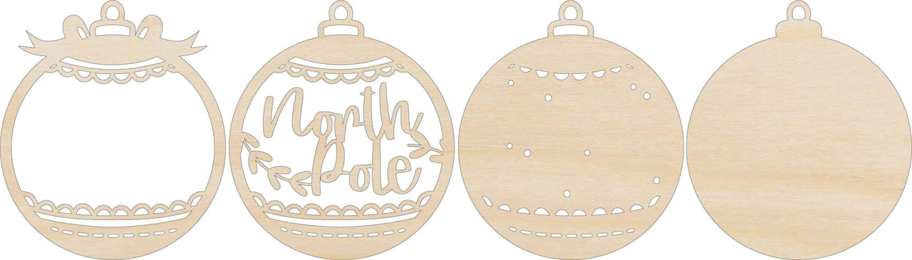 North Pole 3D Laser Cut Ornament – Baltic Birch Wood Craft Supplies | DIY Ornament Kit XM304 - The Wood Shape Store