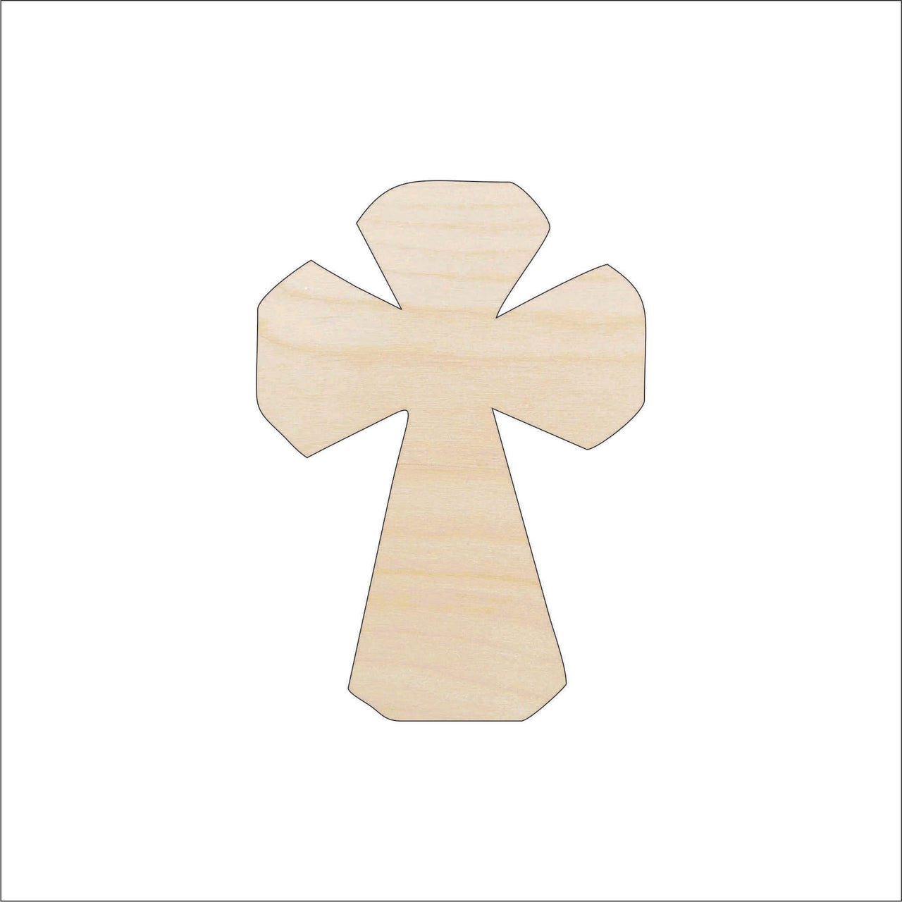 Cross Wood Craft Shape - Laser Cut Baltic Birch Unfinished DIY Wood Art Supplies REL51 - The Wood Shape Store