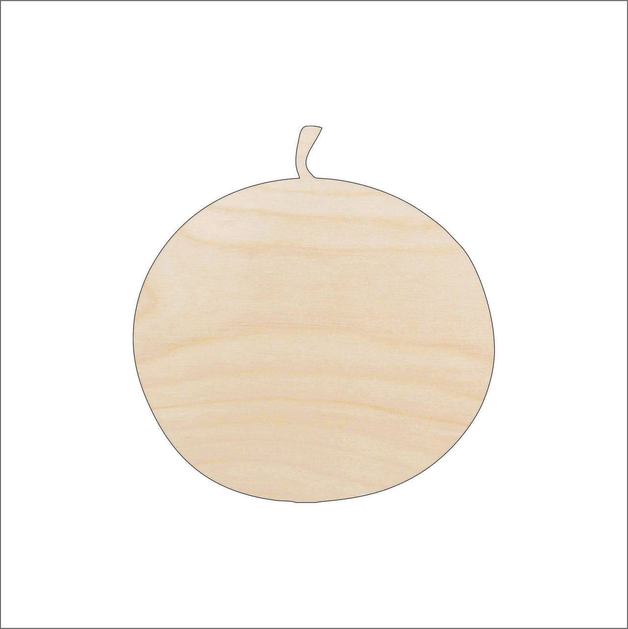 Pumpkin Wood Craft Shape - Laser Cut Baltic Birch Unfinished DIY Wood Art Supplies FAL117 - The Wood Shape Store