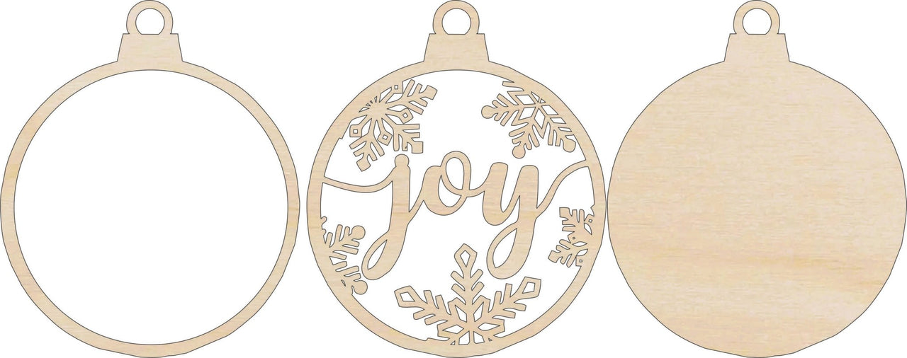 Joy 3D Laser Cut Ornament – Baltic Birch Wood Craft Supplies | DIY Wood Ornament Kit XM6 - The Wood Shape Store