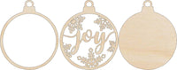 Joy 3D Laser Cut Ornament – Baltic Birch Wood Craft Supplies | DIY Wood Ornament Kit XM6 - The Wood Shape Store