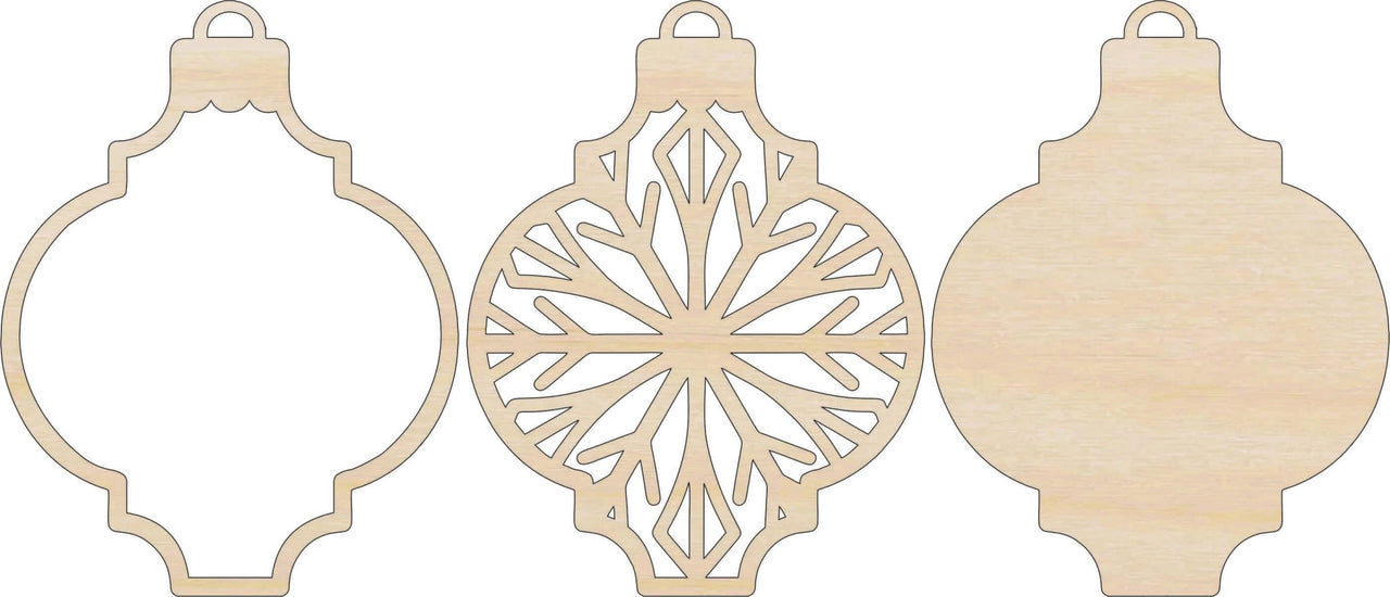 3D Laser Cut Ornament – Baltic Birch Wood Craft Supplies | DIY Wood Ornament Kit DS19 - The Wood Shape Store