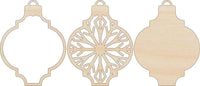 3D Laser Cut Ornament – Baltic Birch Wood Craft Supplies | DIY Wood Ornament Kit DS19 - The Wood Shape Store